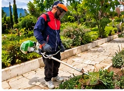 Trabalho de manutenção de jardim
